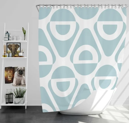 Vintage Geometrics Abstract Design Shower Curtain