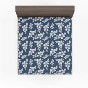 Vintage Hibiscus Flower Pattern Fitted Sheet