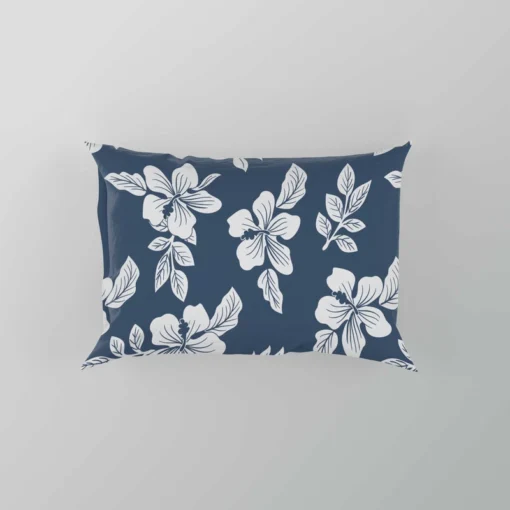 Vintage Hibiscus Flower Pattern Pillow Case