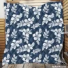 Vintage Hibiscus Flower Pattern Quilt Blanket