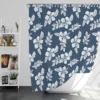 Vintage Hibiscus Flower Pattern Shower Curtain