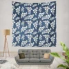 Vintage Hibiscus Flower Pattern Wall Tapestry