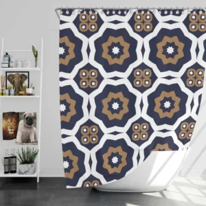 Vintage Indonesian Batik Design Shower Curtain