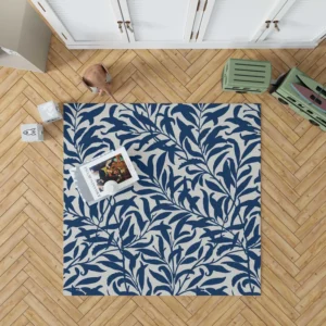 Vintage Leaf Seamless Pattern Rug