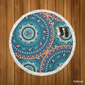 Vintage Mandala Endless Round Beach Towel