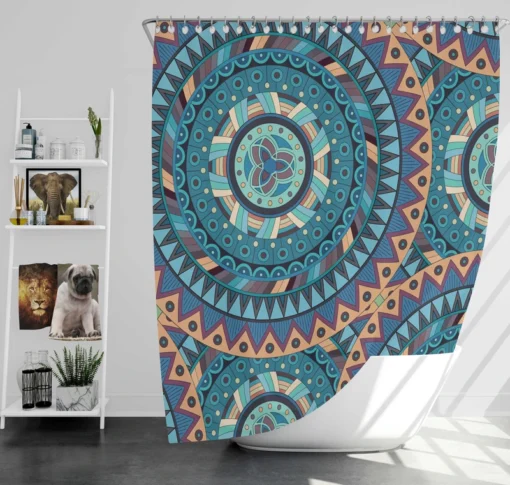 Vintage Mandala Endless Shower Curtain