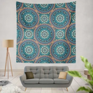 Vintage Mandala Pattern Wall Tapestry