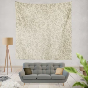 Vintage Ornamental Floral Background Wall Tapestry