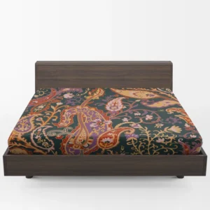 Vintage Paisley Floral Pattern Fitted Sheet 1