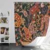 Vintage Paisley Floral Pattern Shower Curtain