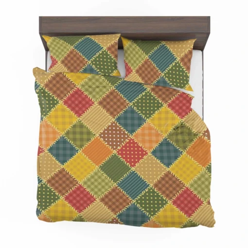 Vintage Patchwork Background Bedding Set 2