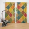 Vintage Patchwork Background Curtain