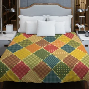 Vintage Patchwork Background Duvet Cover