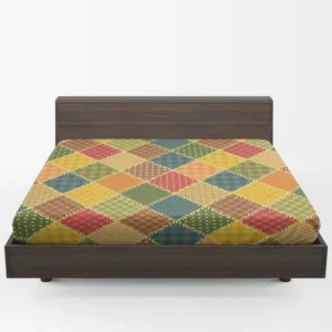 Vintage Patchwork Background Fitted Sheet 1