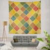 Vintage Patchwork Background Wall Tapestry