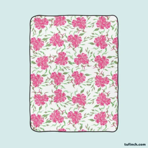 Vintage Small Flowers Grace Design Fleece Blanket 1