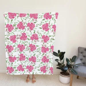 Vintage Small Flowers Grace Design Fleece Blanket