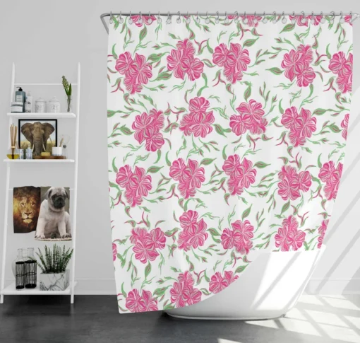 Vintage Small Flowers Grace Design Shower Curtain