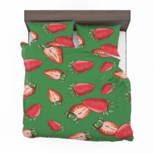 Vintage Strawberries In Slices Bedding Set 2