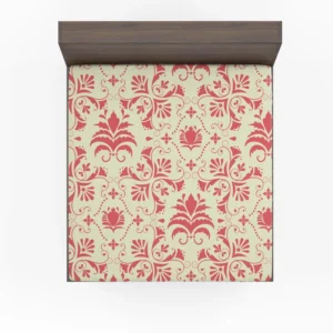 Vintage Style Damask Fitted Sheet