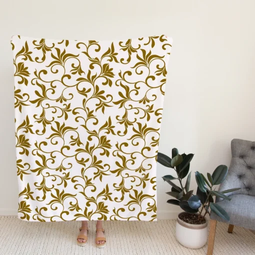 Vintage Swirls Element Fleece Blanket