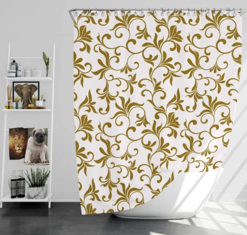 Vintage Swirls Element Shower Curtain