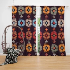 Vintage Tribal Design Curtain