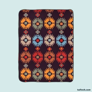 Vintage Tribal Design Fleece Blanket 1