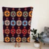 Vintage Tribal Design Fleece Blanket