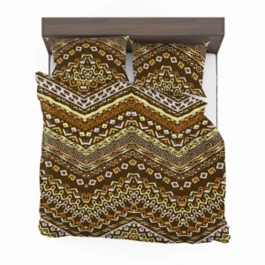 Vintage Tribal Zigzag Pattern Bedding Set 1