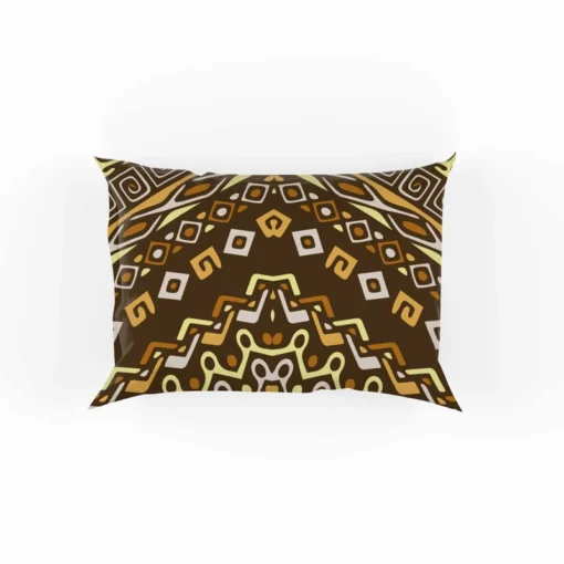 Vintage Tribal Zigzag Pattern Pillow Case