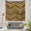 Vintage Tribal Zigzag Pattern Wall Tapestry