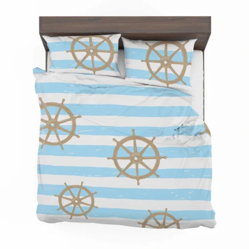 Vintage Wooden Ship Wheel Bedding Set 2