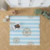 Vintage Wooden Ship Wheel Rug