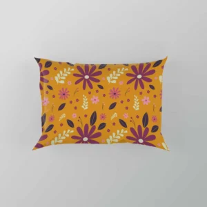 Vintage Yellow Mini Flowers Pattern Pillow Case