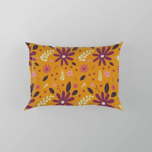 Vintage Yellow Mini Flowers Pattern Pillow Case