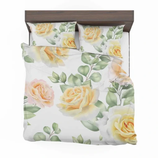 Vintage Yellow Rose Bedding Set 2