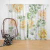 Vintage Yellow Rose Curtain