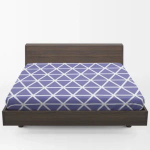 Violet Blue Triangle On White Fitted Sheet 1