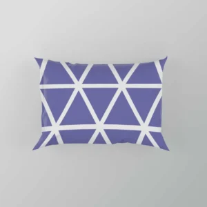 Violet Blue Triangle On White Pillow Case