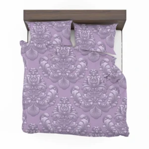 Violet Damask Pattern Bedding Set 2