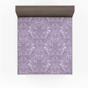 Violet Damask Pattern Fitted Sheet