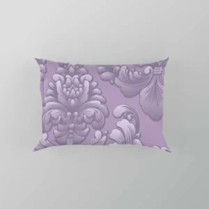 Violet Damask Pattern Pillow Case