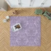 Violet Damask Pattern Rug