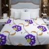 Violet Floral Element Shillington Pattern Duvet Cover