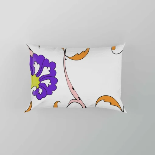 Violet Floral Element Shillington Pattern Pillow Case