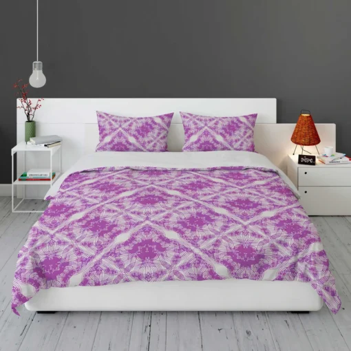 Violet Line Flower Modern Pattern Bedding Set 1