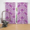 Violet Line Flower Modern Pattern Curtain