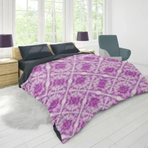 Violet Line Flower Modern Pattern Duvet Cover 1