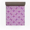 Violet Line Flower Modern Pattern Fitted Sheet